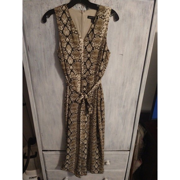 Banana Republic snakeskin cropped pants romper Sz 4 Boho Classic Officey - Picture 1 of 10